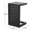 Table d'appoint d'extérieur noir mat fabriquée en aluminium avec style