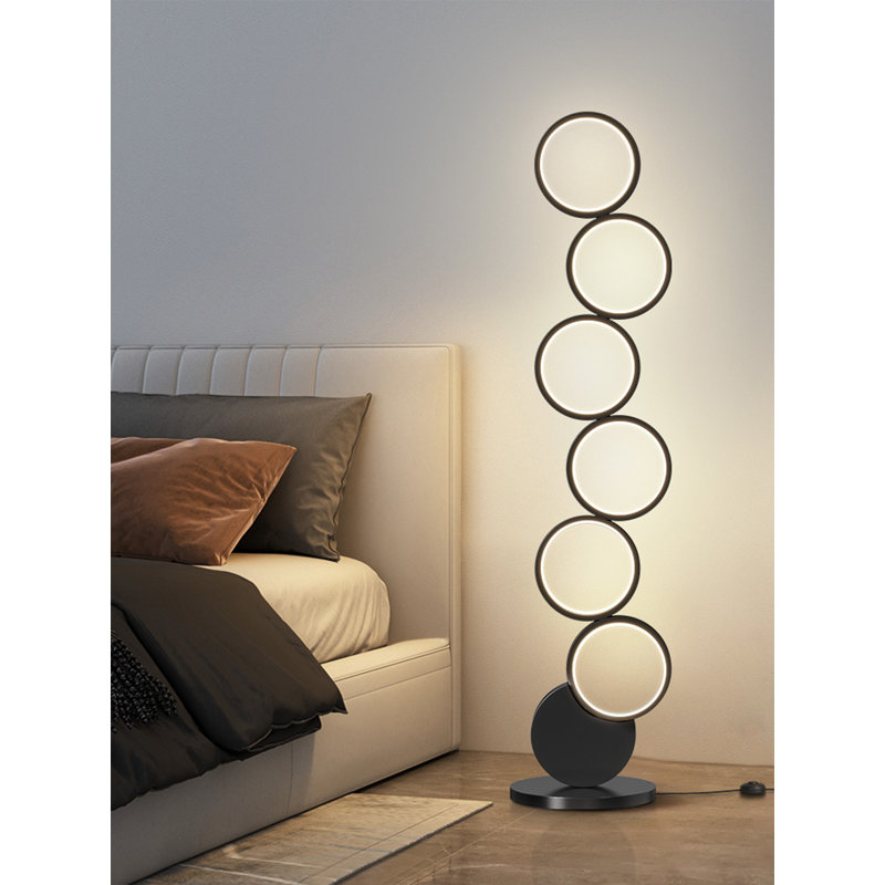 Simple Nordic Wrought Iron, Aluminum and PVC Floor Lamp