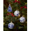 Spode Blue Italian Christmas Bauble Florals