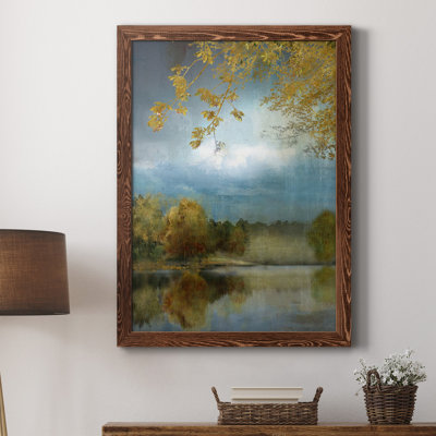 Golden Leaves - Peinture sur toile encadrée