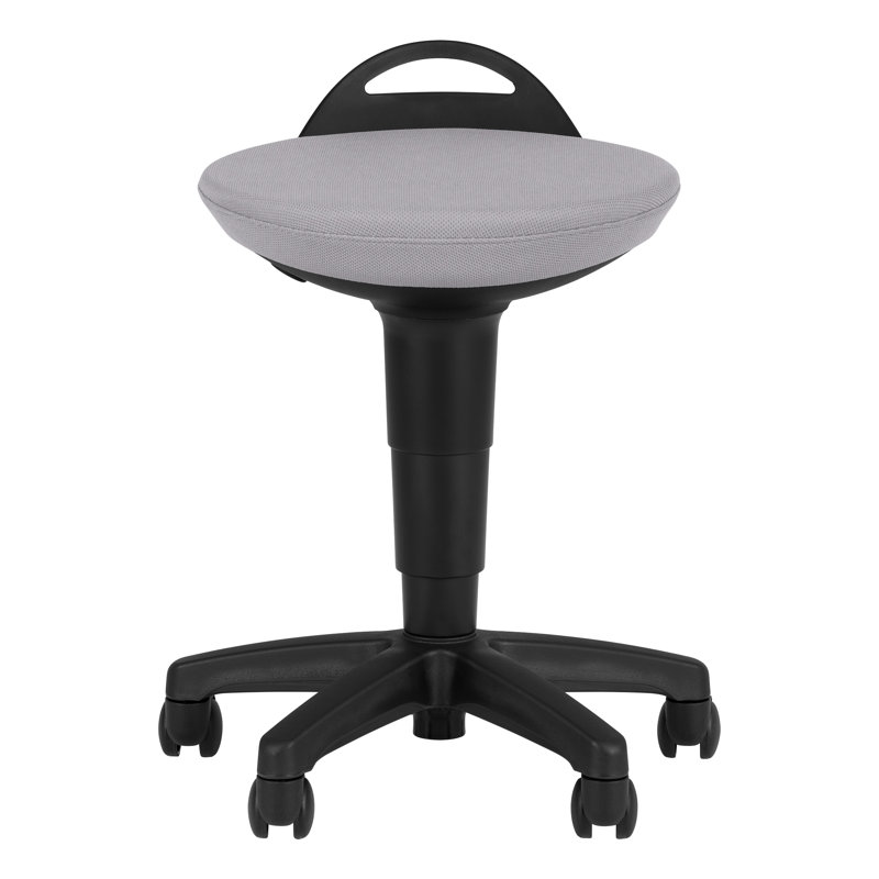 Tabouret roulant à hauteur réglable , Gris clair