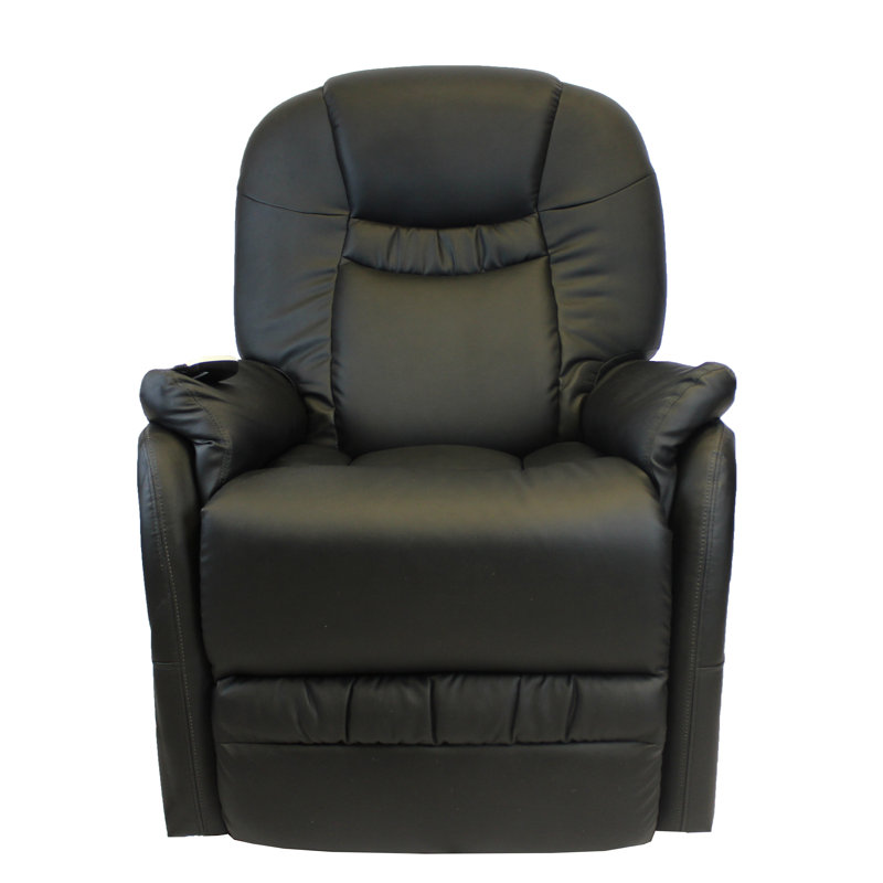 Dream Power Lift Single Motor Assist Recliner, Black Faux Leather