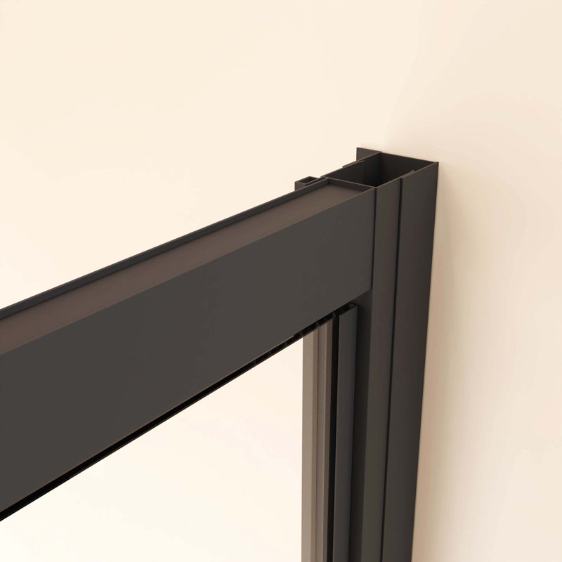 Black Framed Bi-Fold Pivot Shower Door, 26"X72", Space-Saving Folding Enclosure, 1/4" Clear Tempered Glass, Reversible Installation, Stainless Steel Handle