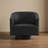 27.6" Wide Upholstered Swivel Barrel Chair with Solid Wood Base-1680354532