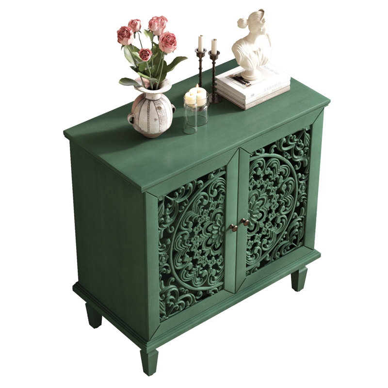 Bleron 31.5'' 2-Door Accent Cabinet Sideboard, Antique Green