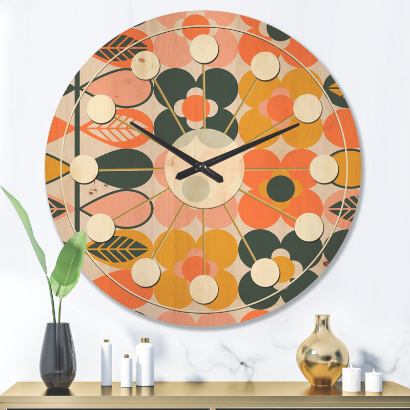 Horloge murale Botanical Design II, Très grand