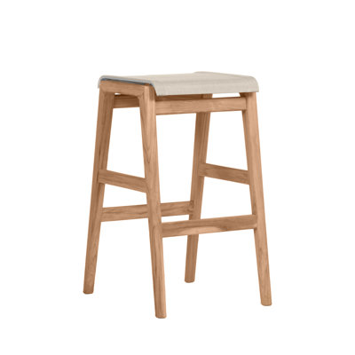 Coast Teak Sling Outdoor Backless Bar Stool 30 in.