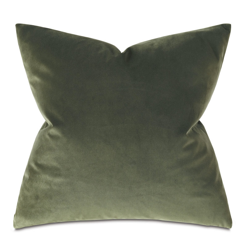 Maude Square Polyester/Polyester Blend Pillow Cover and Insert, Green, Polyester