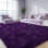 Tapis à poil long moelleux de 6 pi x 9 pi pour salon, tapis à poil long intérieur moderne antidérapants