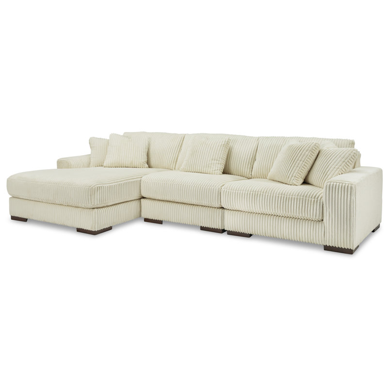 Canapé modulaire 3 pièces Lindyn Ivory, Orienté à gauche (vu de face)