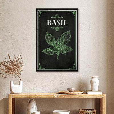Basilic frais sur toile