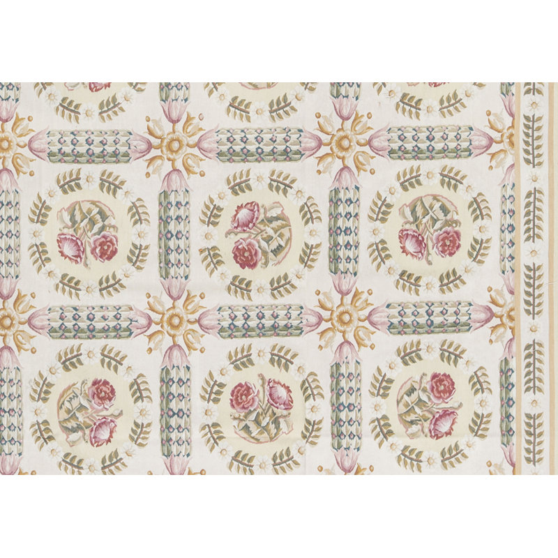 Aubusson Renaissance Wool Floral Area Rug