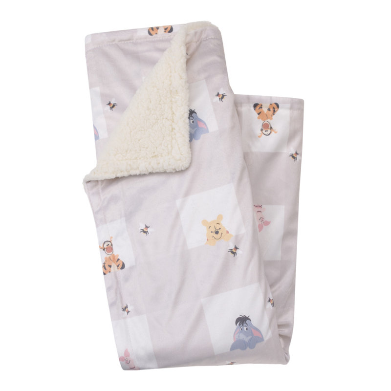 Couverture pour bébé NoJo Disney Winnie l'ourson câlins et nids d'abeille