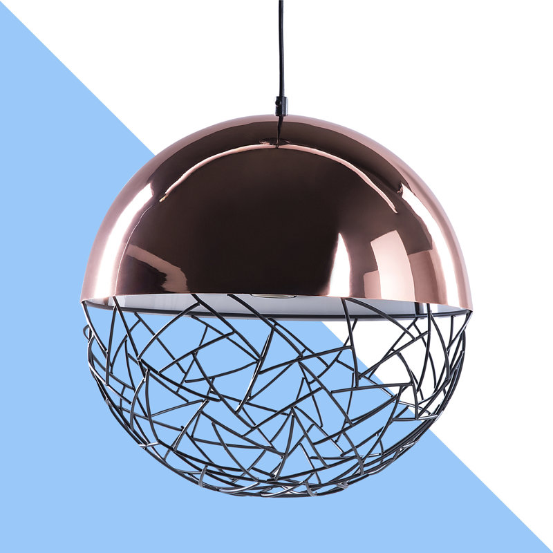 Clearview 1 - Light Sphere Pendant, Copper/Black