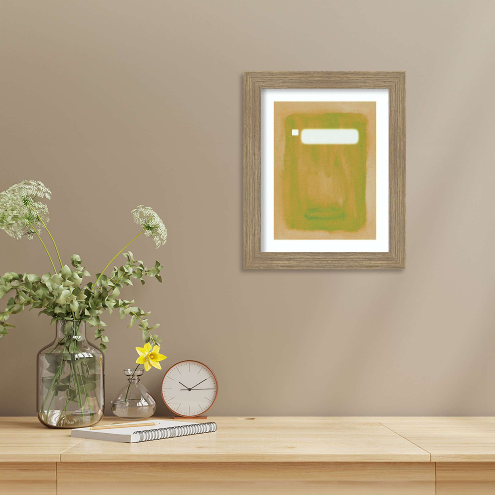 Focal Point II by Melissa Wang Wood Framed Wall Art Print, Brown, 14" H x 12" W