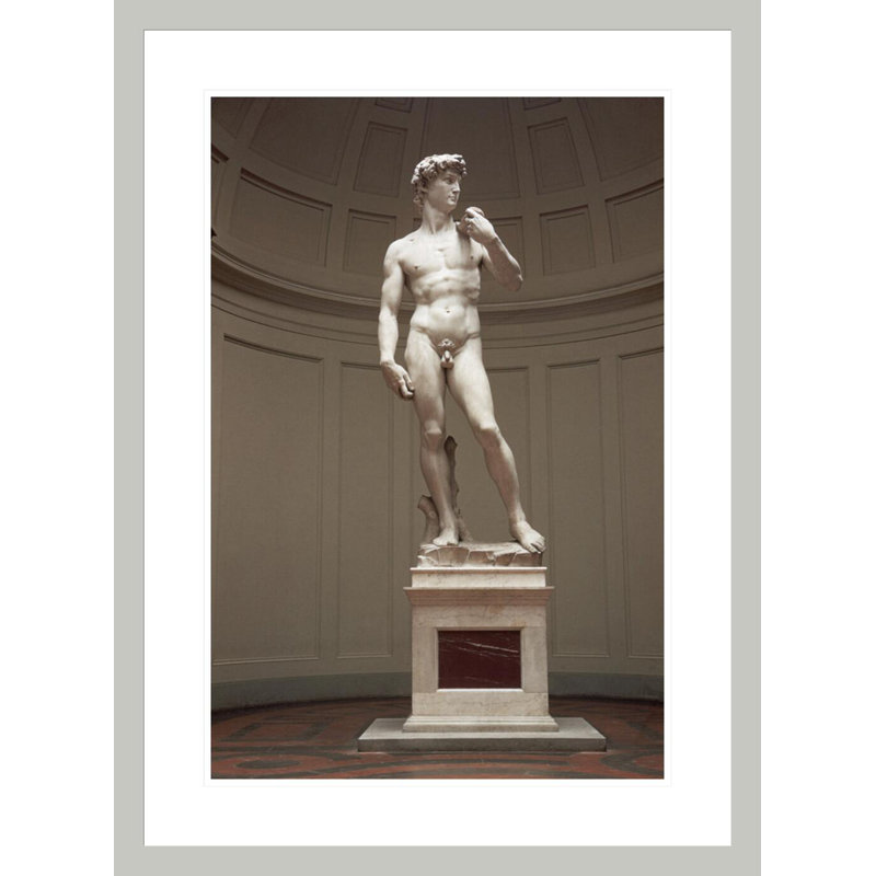 David par Michel-Ange - estampe numérique encadrée, 29.5" H x 21.76" W