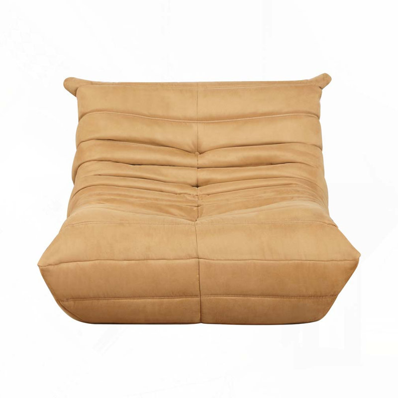 Fauteuil confortable en microfibre, Jaune