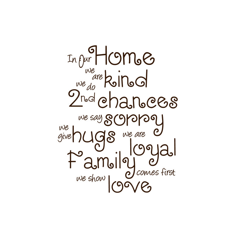 Décalcomanie murale "in the home is is is kind", Chocolat