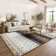 Wymond  Machine Washable Moroccan Area Rug Aztec Geometric Carpet With Non-Slip Backing