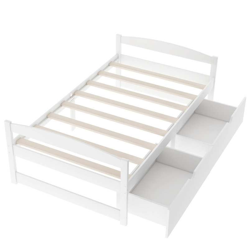 Modern Twin Daybed With Storage Wood Daybed With Drawers Modern Office Furniture, White
