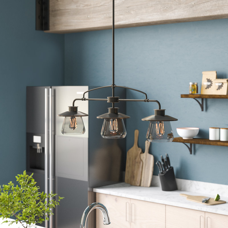 Mingua 3 - Light Kitchen Island Pendant, Oil Rubbed Bronze