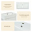 Meuble-lavabo blanc 21,6 po