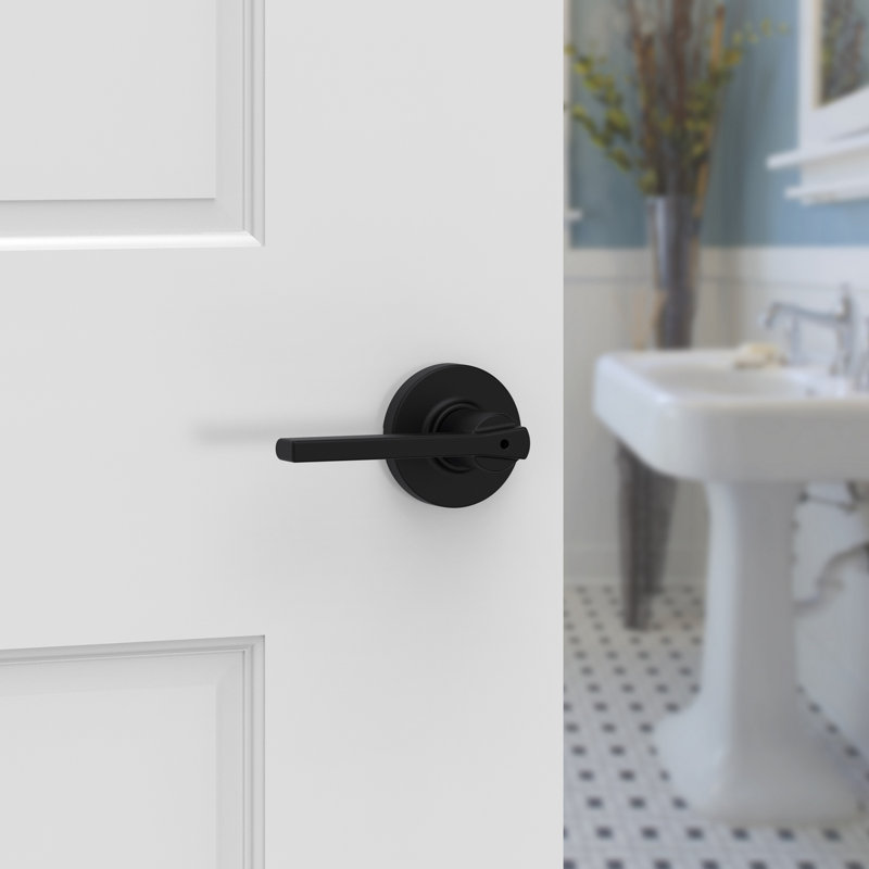 Casey Bed/Bath Lever, Matte Black