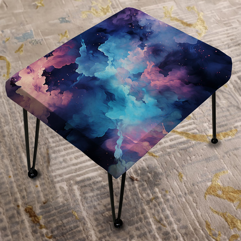 Nebula Reverie Moody Patterns - Repose-pieds rectangulaire floral
