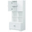 Armoire de salle de bain large - 4 portes blanches