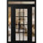 Front Exterior Prehung uPVC Metal-Plastic Door Frosted Glass Manux 8312 Grey Ash 2 Side and Top Exterior Window Office Commercial and Residential Doors Entrance Patio Garage-W12+36+12 x H80+14-Right-hand Inswing-98196184-98196185-98196182