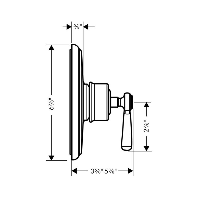 AXOR Montreux Pressure Balance Valve Trim Only, Brushed Nickel