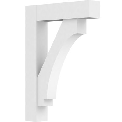 Support standard en PVC de qualité architecturale avec extrémités en bloc de l 3 po x P 16 po x H 22 po