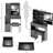 Small Size Left Drawer Desktop Vanity Table + Cushioned Stool, Extra Large Sliding Mirror, Multi Layer, High Capacity Storage Fashionable Dresser, Suitable For Small Space, EPA,GCC,UL Certificate-489521137