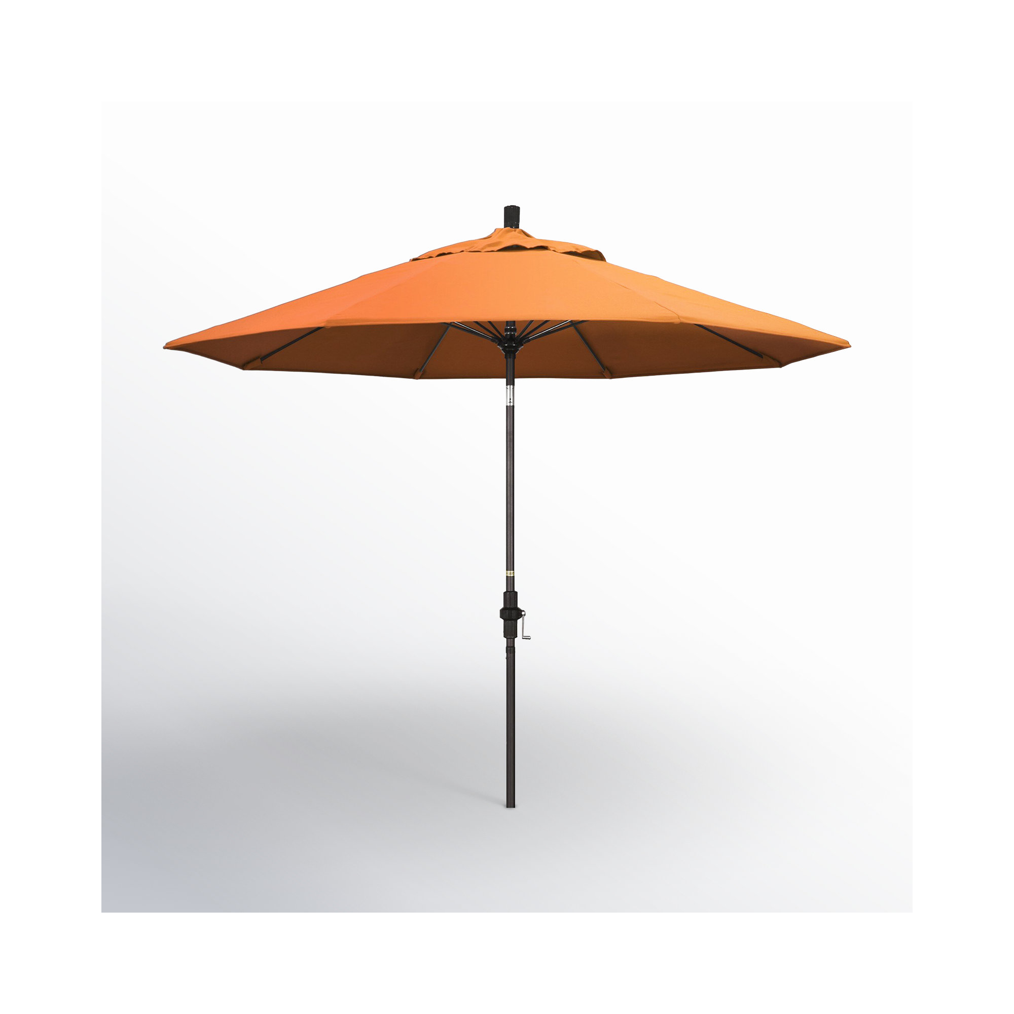 Roverta 9' Market Sunbrella® Umbrella, Canvas Tangerine Sunbrella® Canvas, Black