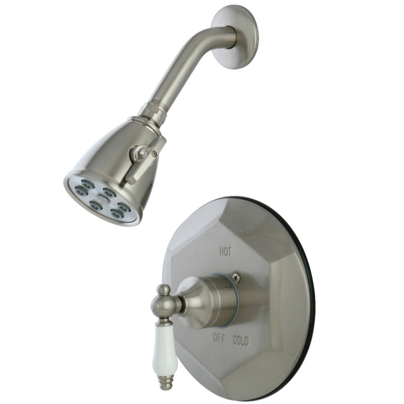 Robinet de douche à contrôle de température, Nickel brossé