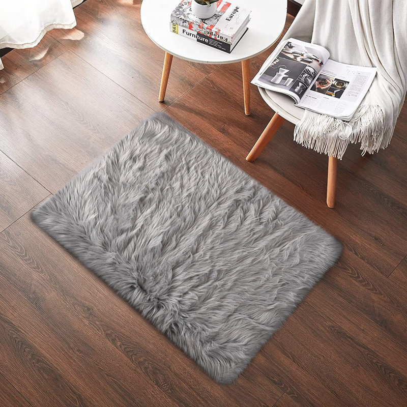 Kawena Faux Sheepskin Indoor Rug, Rectangle 2' x 3'
