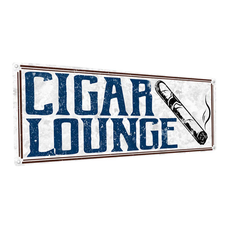 "Cigare en métal" sur métal, H 4,25 po x l 11,5 po