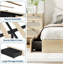 Cadre de lit Queen avec 2 tiroirs de rangement, lit plateforme en bois, cadre de chambre à coucher avec rangement-719012947-719012944