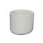 Ensemble de 3 pots à fleurs nervurés en céramique blanche Kena, 12 10 8 po