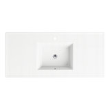 Ceramic/Impressions® Vitreous China Rectangular Drop-in Bathroom Sink with Overflow