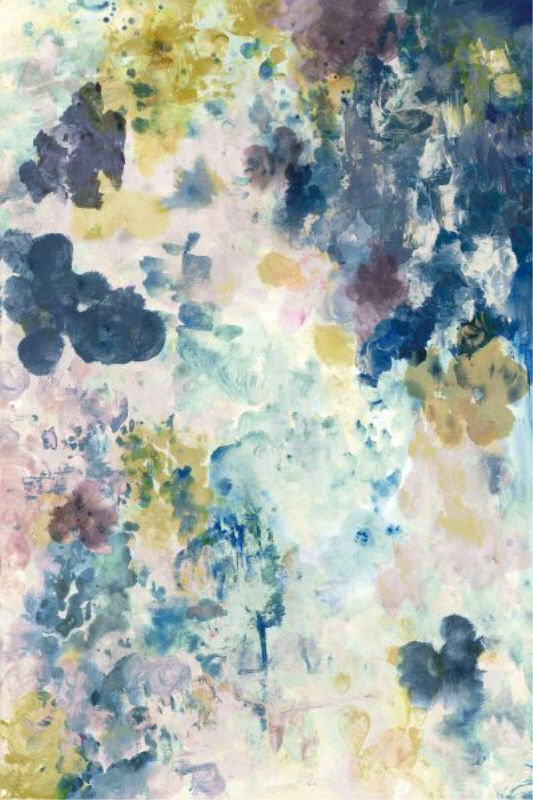 «Blue Cloud» par Barclay Butera - impression, Gel coupé au couteau, H 36 po x l 24 po