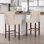 Tabouret de bar moderne et minimaliste avec siège en tissu haute densité, idéal pour un usage commercial et domestique