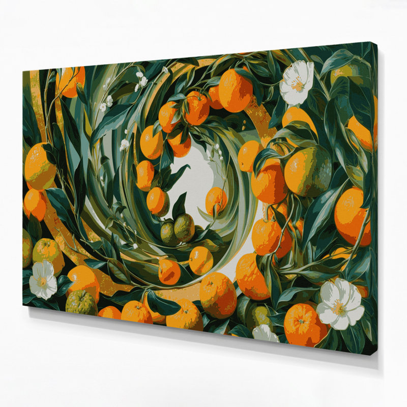 «Fruit Bergamot Green», art mural sur toile, H 11 po x l 14 po