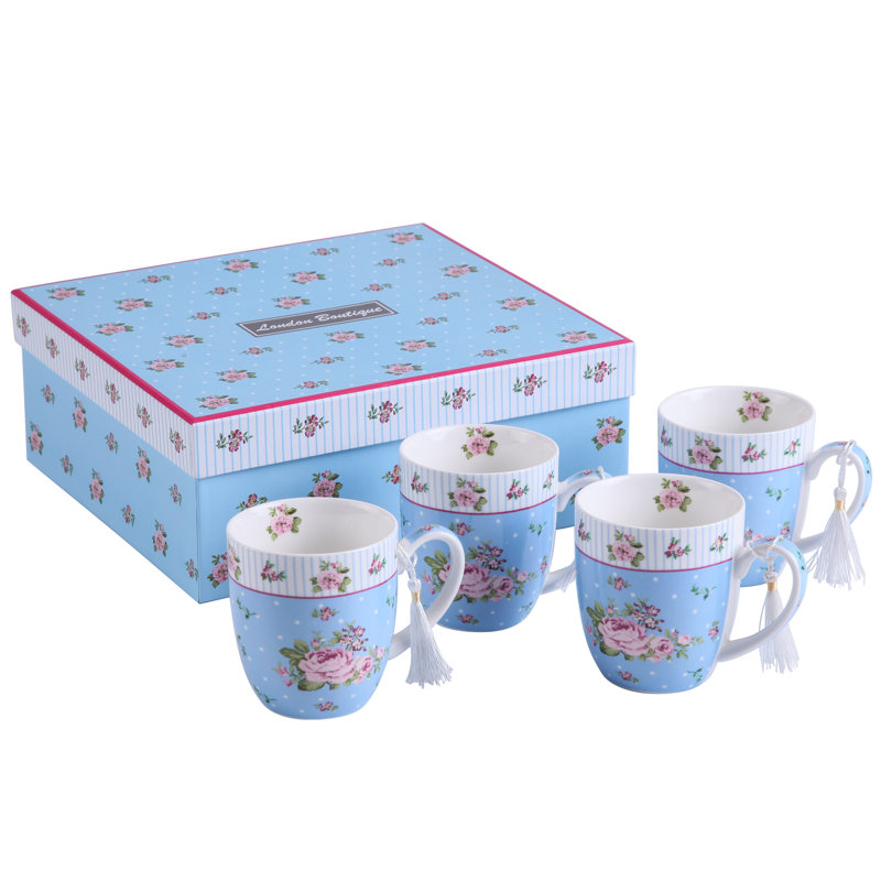 Aleena Bone China Coffee Cup, Blue