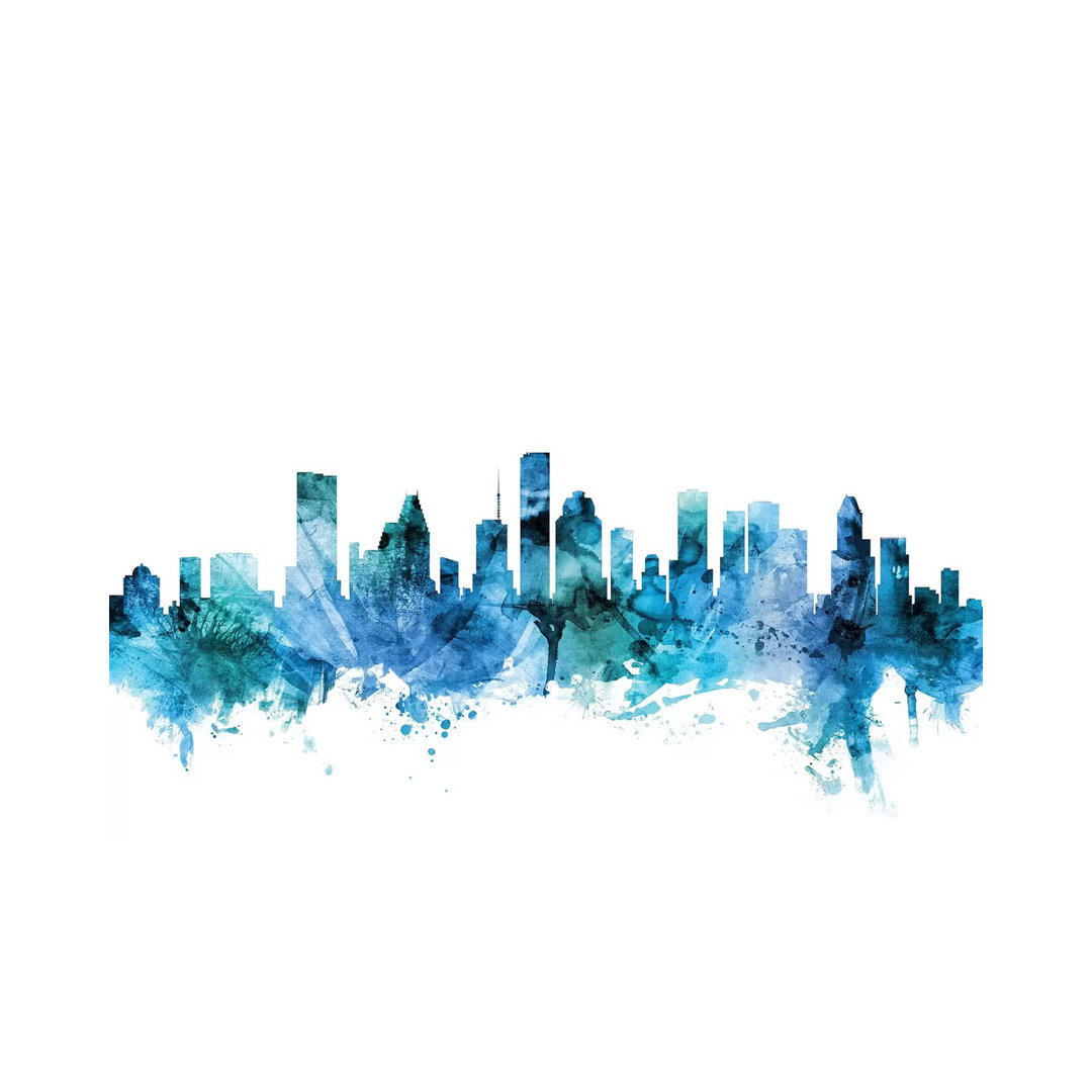 Houston, Texas Skyline by Michael Tompsett - Wrapped Canvas Gallery-Wrapped Canvas GiclÃ©e
