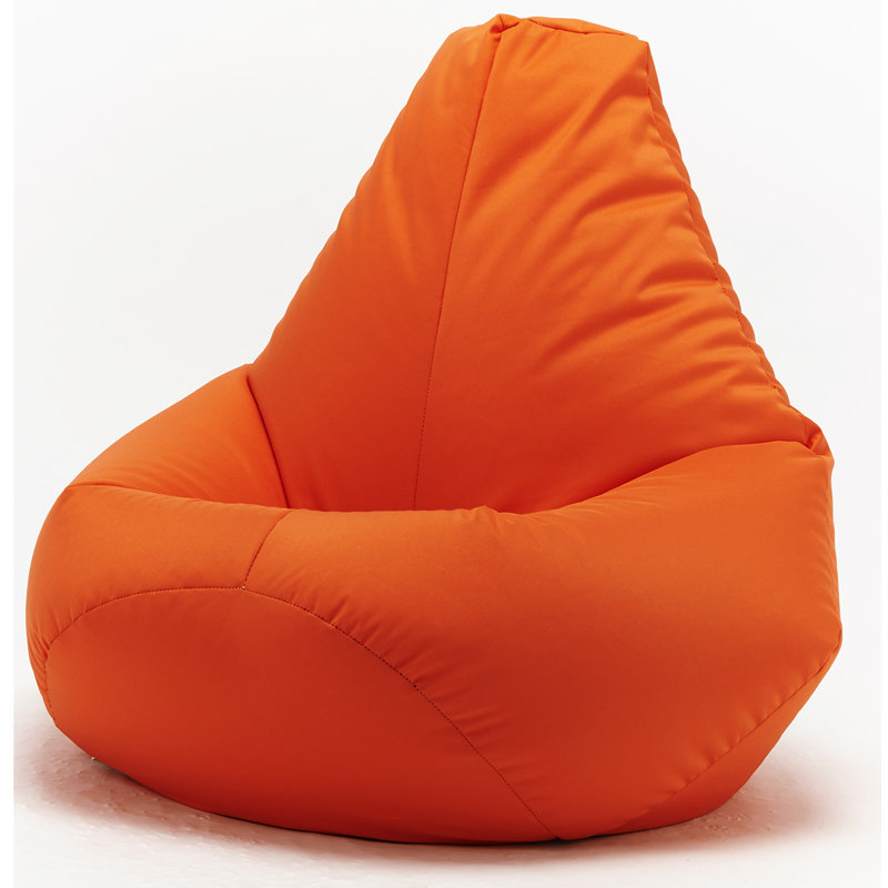 Seater Polyester Blend Outdoor Friendly Bean Bag Chair, Orange