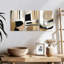 Avery beige moderne abstrait triptyque-106817592