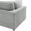Canapé modulaire 2 pièces en tissu moelleux de type polyester
