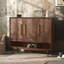 Rangement pour chaussures en bois massif brun noisette
