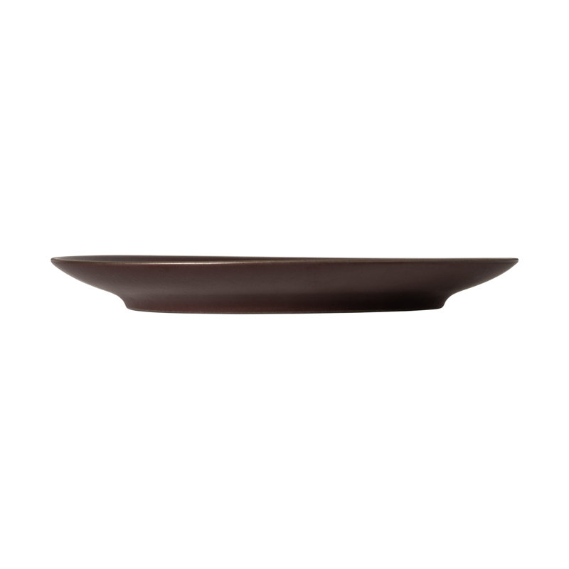 Stacked Organic Handmade Stoneware Dinner Plate, Gray